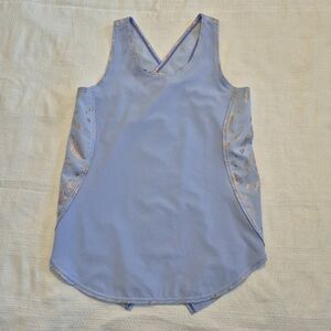 Ivivva girls 10 tank top purple/lavender color with rose gold leaf design EUC